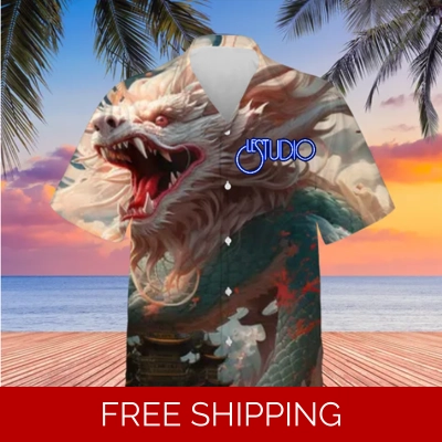 Hawaiian Shirt Unisex Le Studio Chinese Dragon 2